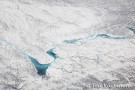 Aerial view over the permanent ice sheet of Greenland - (2791)