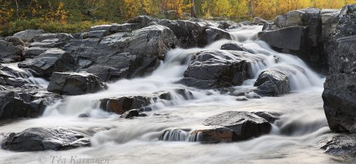 2860-2861 – Tsarssin putous, Tsarssi waterfall in Kevo Strict Nature Reserve (Kevon luonnonpuisto)